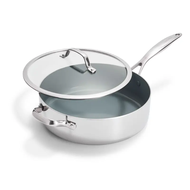 Valencia Pro Stainless Steel 5-Quart Sauté Pan With Lid 1