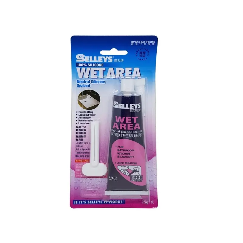 Wet Area Waterproof Silicone Sealant – 75G Bathroom & Kitchen Grade 1