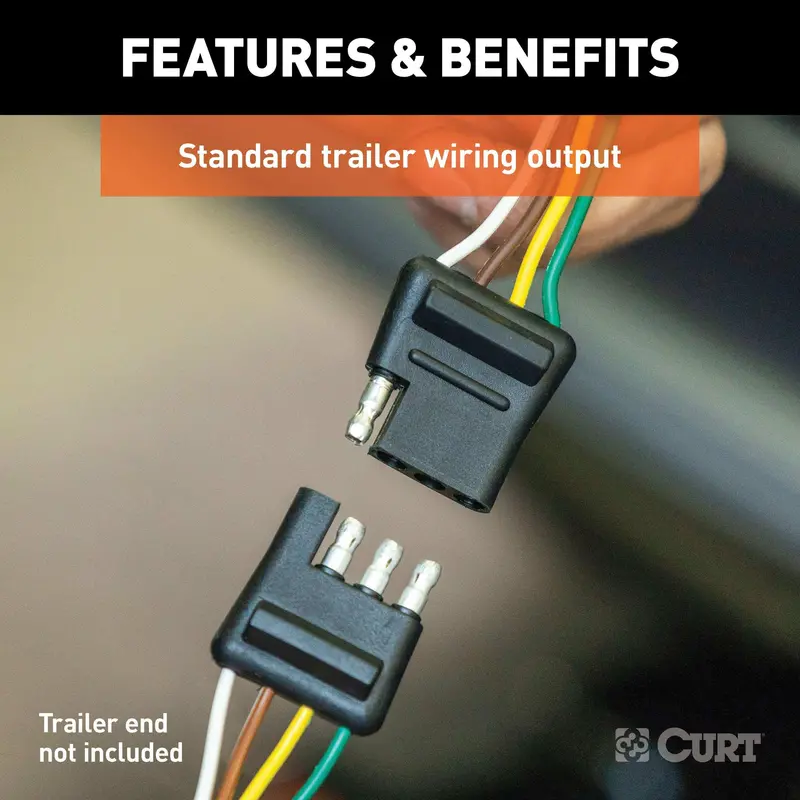 Curt Custom 4-Way Flat Trailer Wiring Harness For Volkswagen Beetle 1