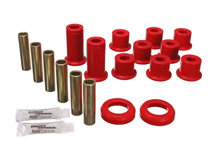 Energy Suspension 82-04 Gm S-Series Rear Leaf Spring Bushing Kit – Red Polyurethane Upgrade For S-10/S-15 Blazer 1